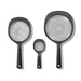 OXO 3-Piece Strainer Set Black Kitchen Colander Set
