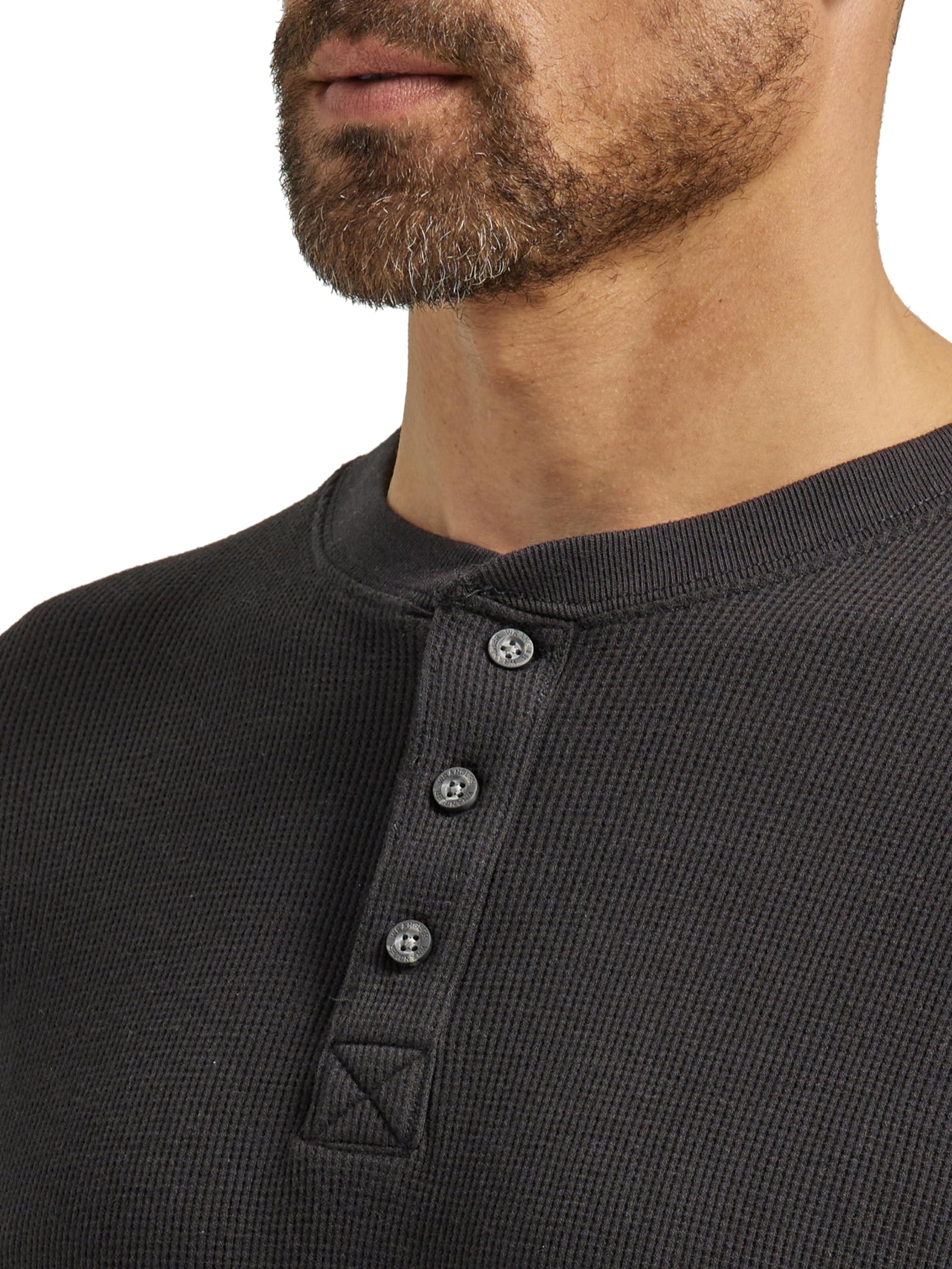 Wrangler Authentics Men's Long Sleeve Waffle Henley,