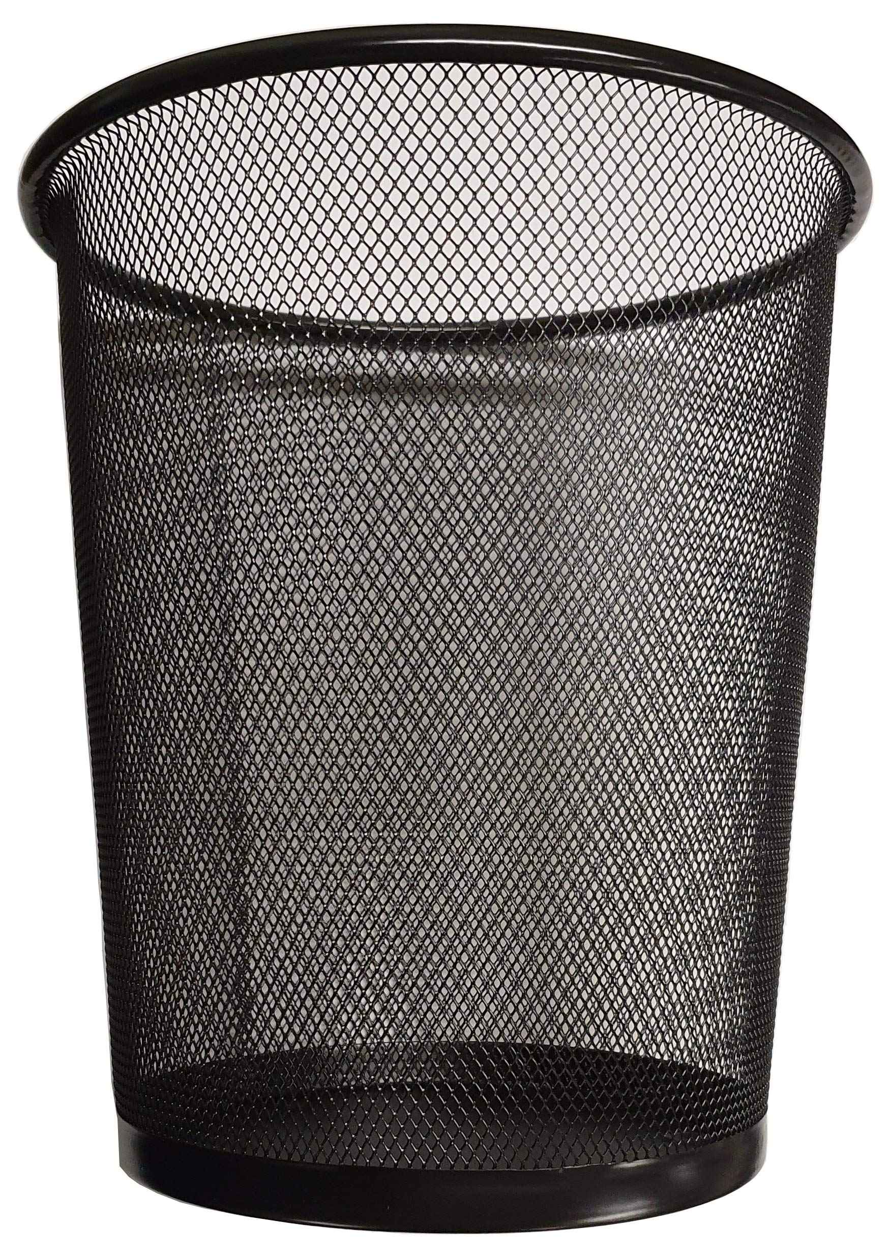 Divchi Circular Mesh Wastebasket Trash Can, Waste Basket Garbage Can Bin for Bathrooms, Kitchens, Home Offices, Dorm Rooms(BLACK) - Safqqa Egypt
