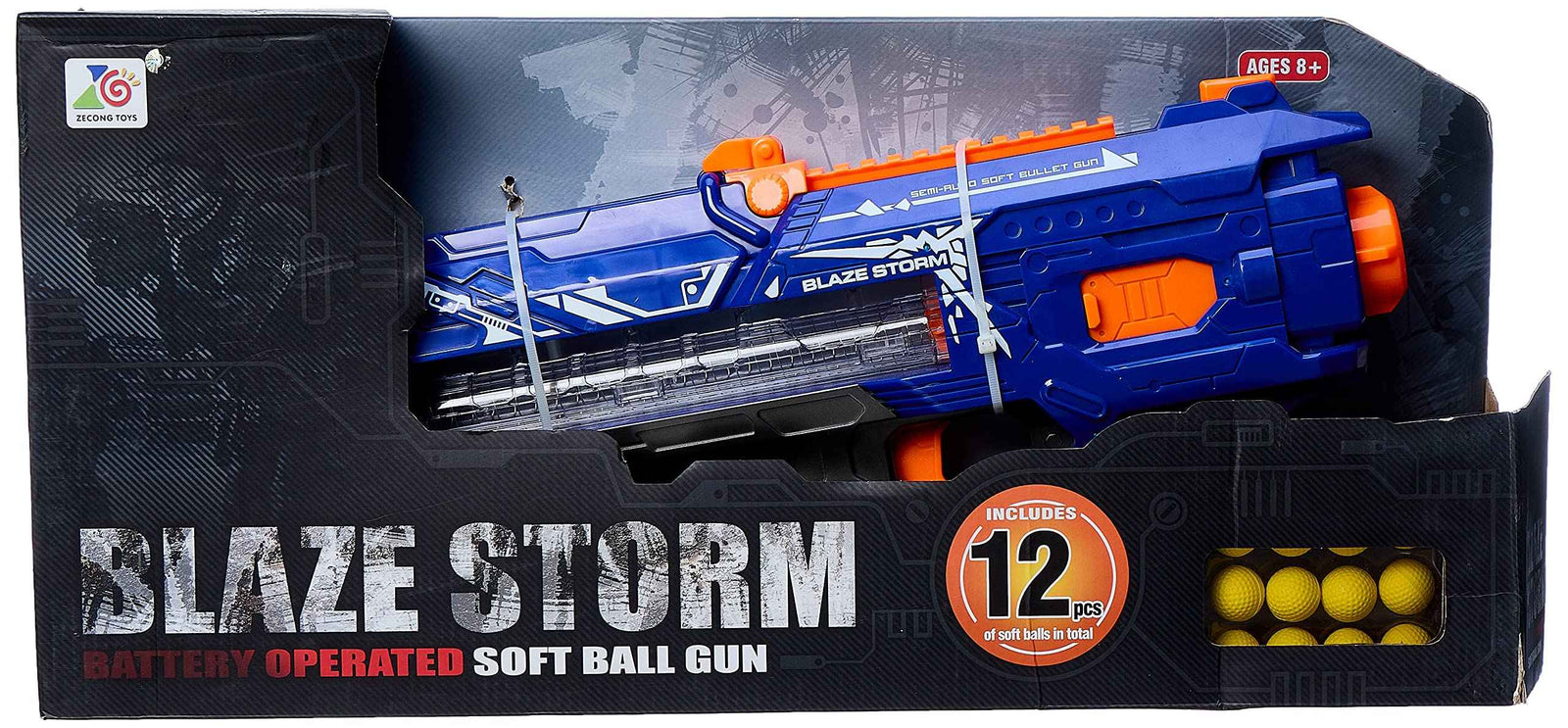 Zecong Toys Blaze Storm Manual Soft Ball Gun for Kids - Multi Color