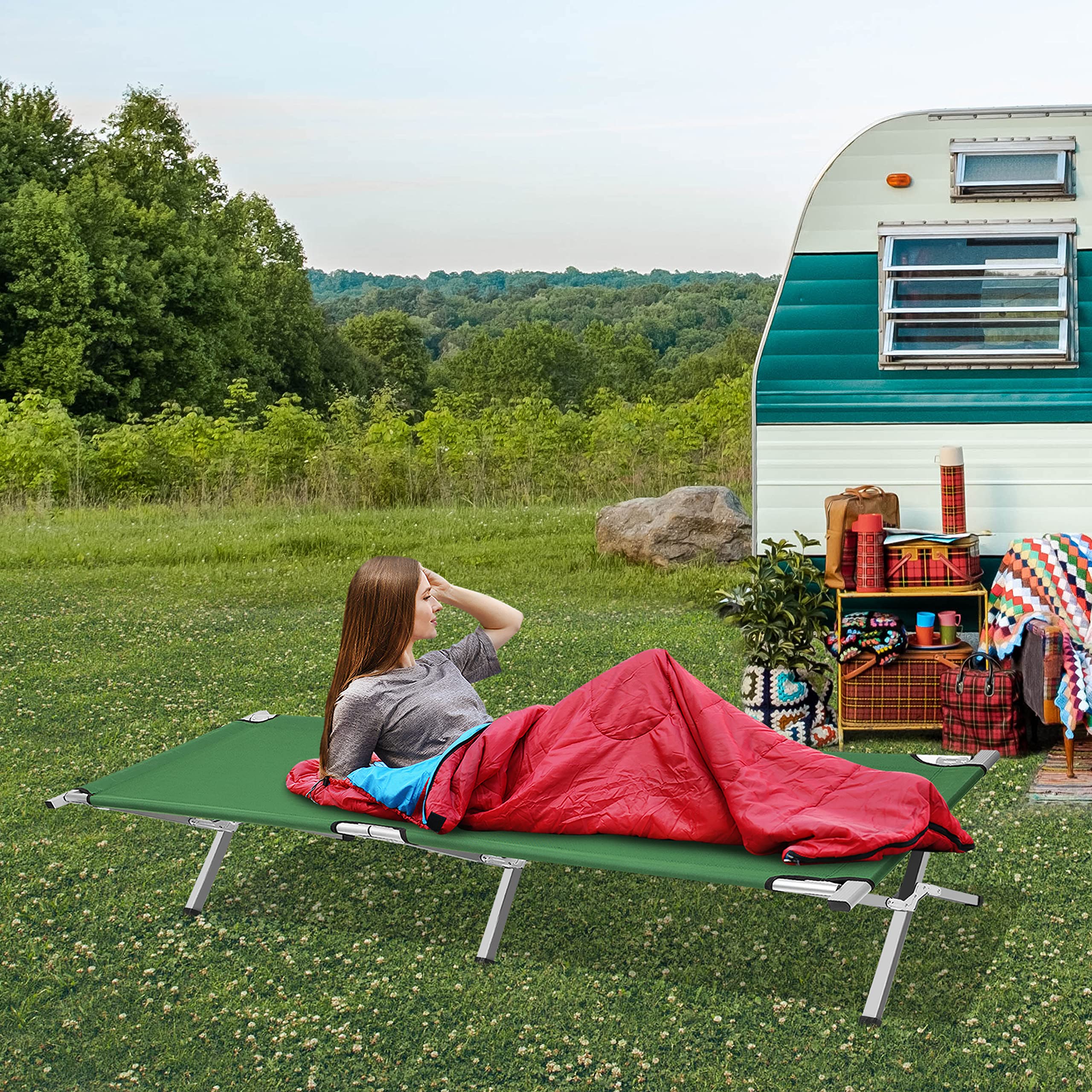 Milestone Deluxe Folding Camping Bed – Lightweight & Portable - Safqqa