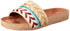 Deeda Faux-Leather Embroidery Detail Slide Slippers for Women - Yellow and Orange