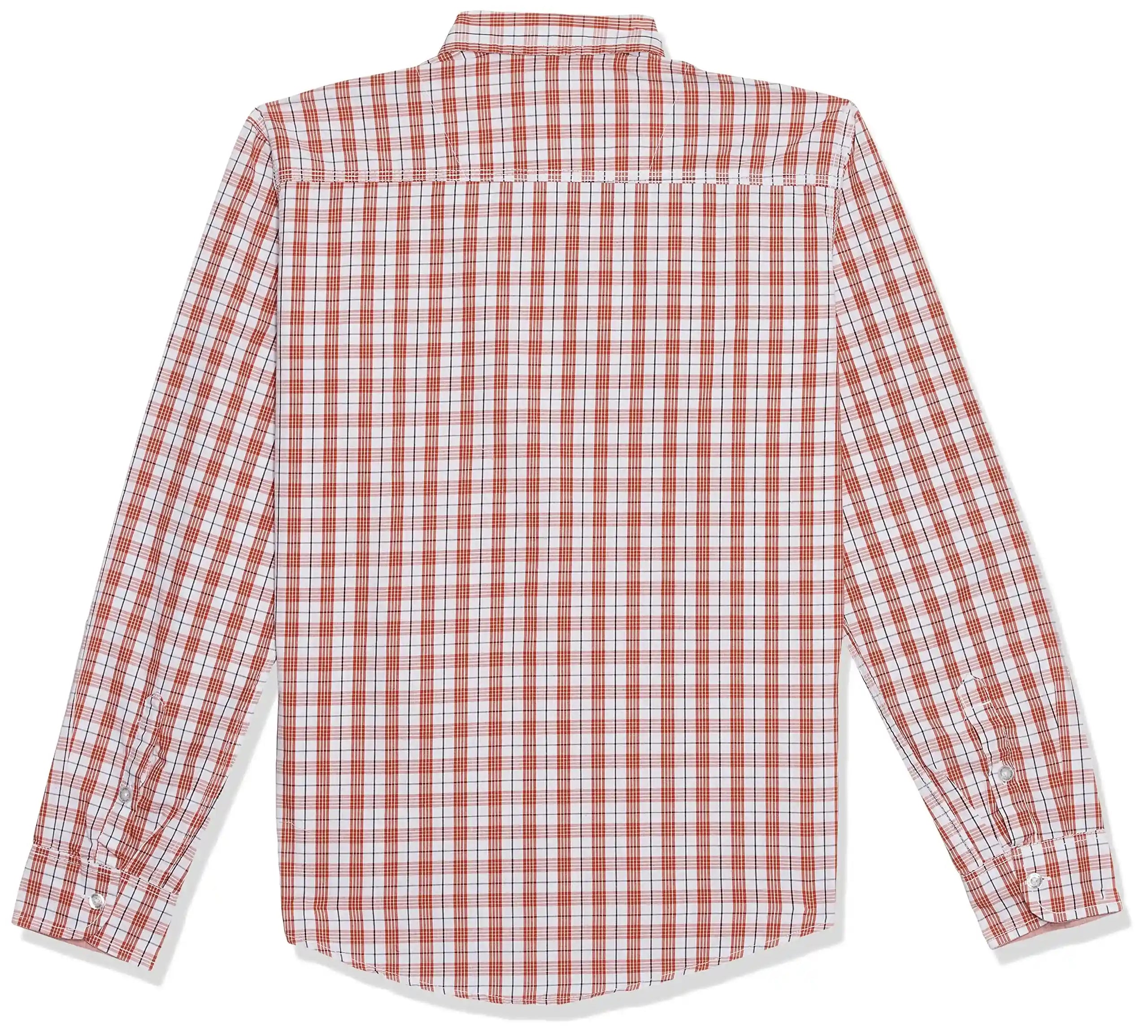 قميص رجالي أحمر بأكمام طويلة بطبعة من وايت رابيت – إطلالة عصرية وكاجوال