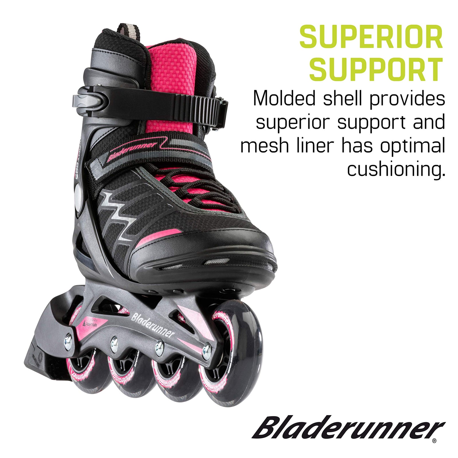 Bladerunner by Rollerblade Advantage Pro XT Women's Adult Fitness Inline Skate, Pink and Black Inline Skates