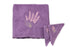 Charmaine 3-Piece Towel Set: Bath (140x70) and Hand (30x30) Towels with Embroidered Motifs and Scalloped Borders - Grey