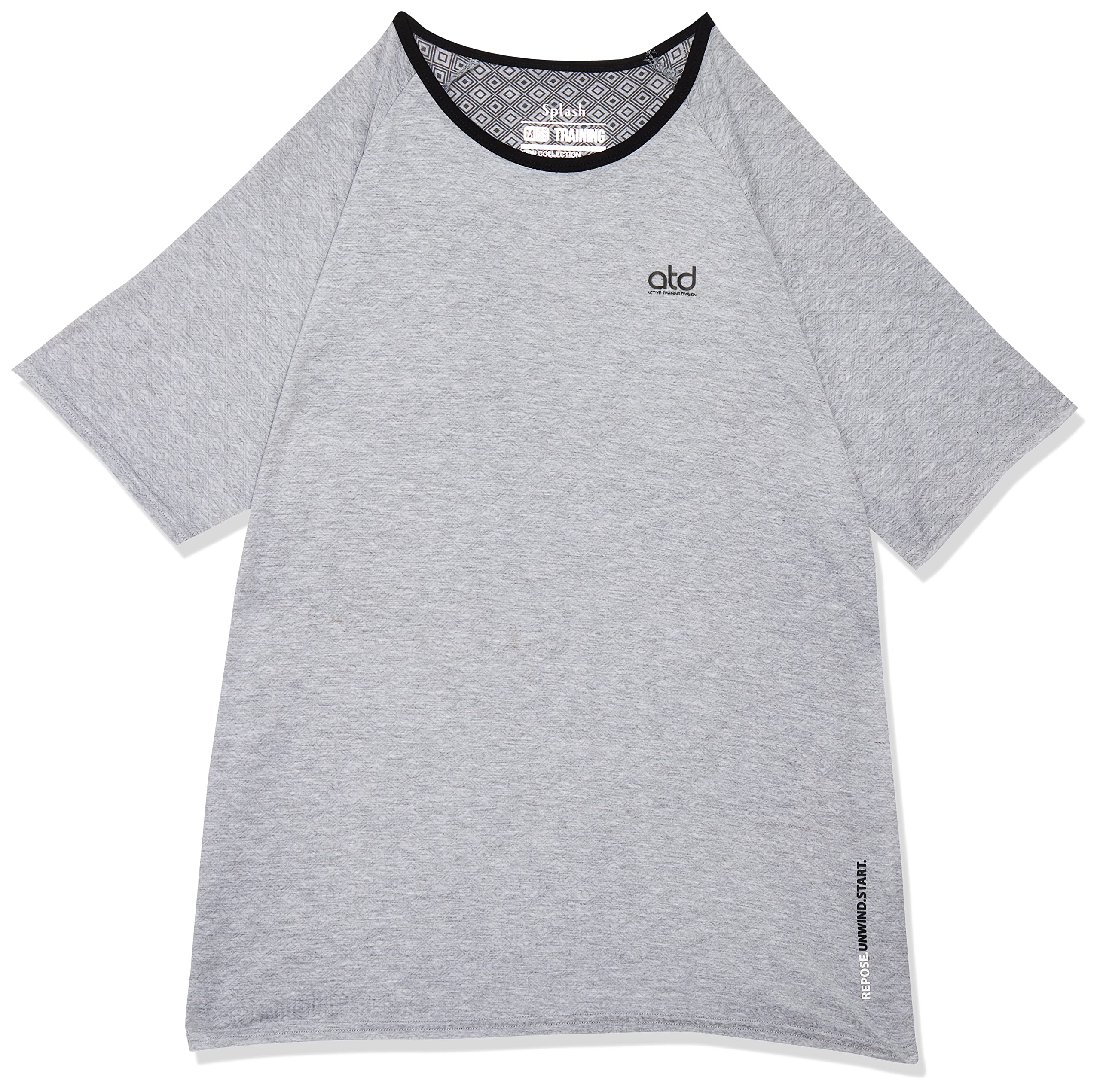Splash Active Regular T-Shirt For Men,Classic crew neckline for timeless appeal.
