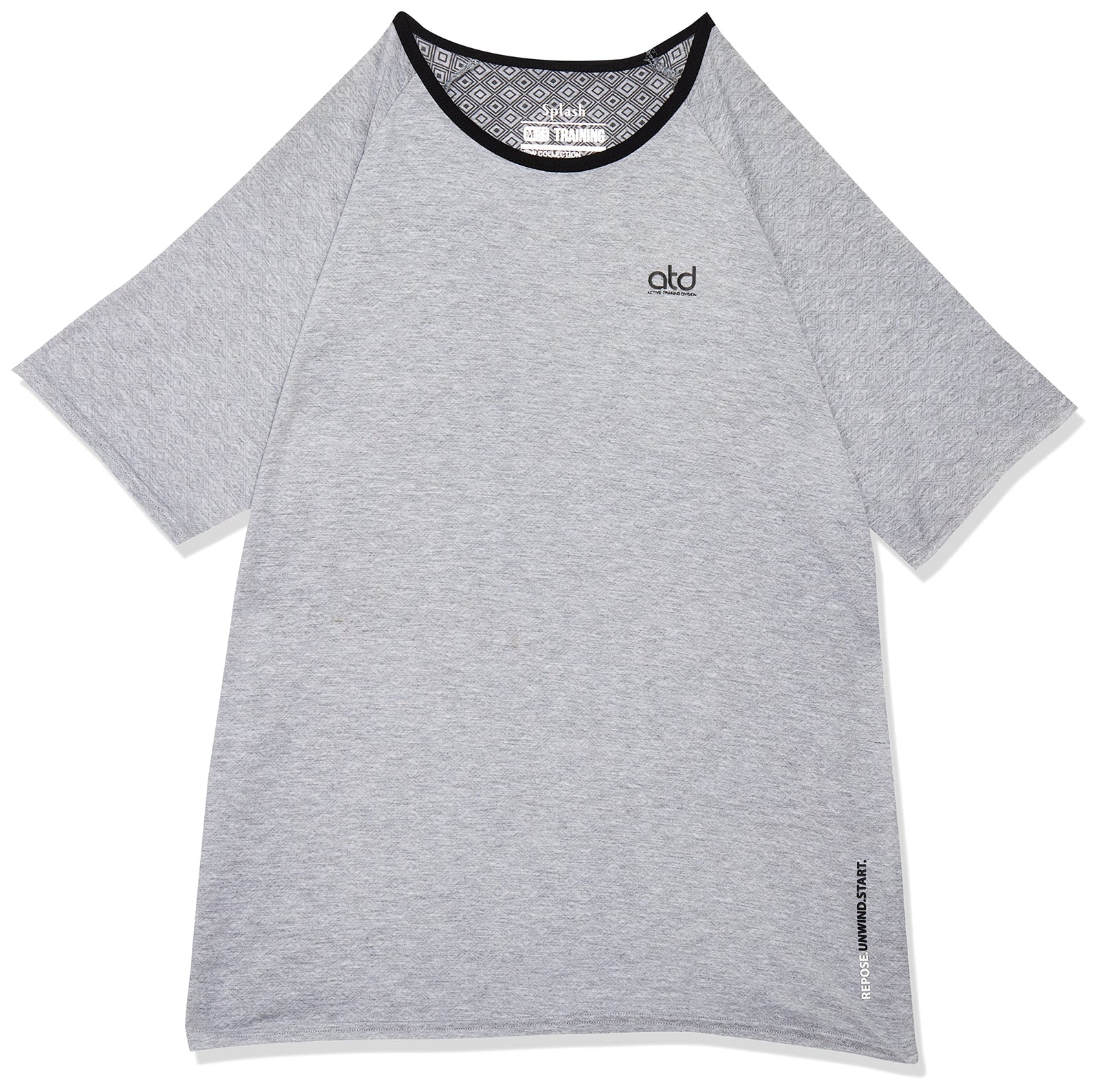 Splash Active Regular T-Shirt For Men,Classic crew neckline for timeless appeal.