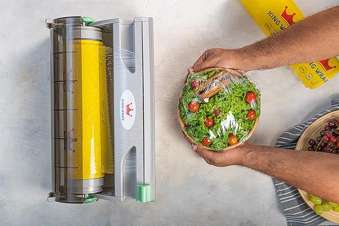 لفة بلاستيك من King Wrap سم35  – 2 لفافات هي حل متعدد الاستخدامات ومتينة للتغليف المنزلي