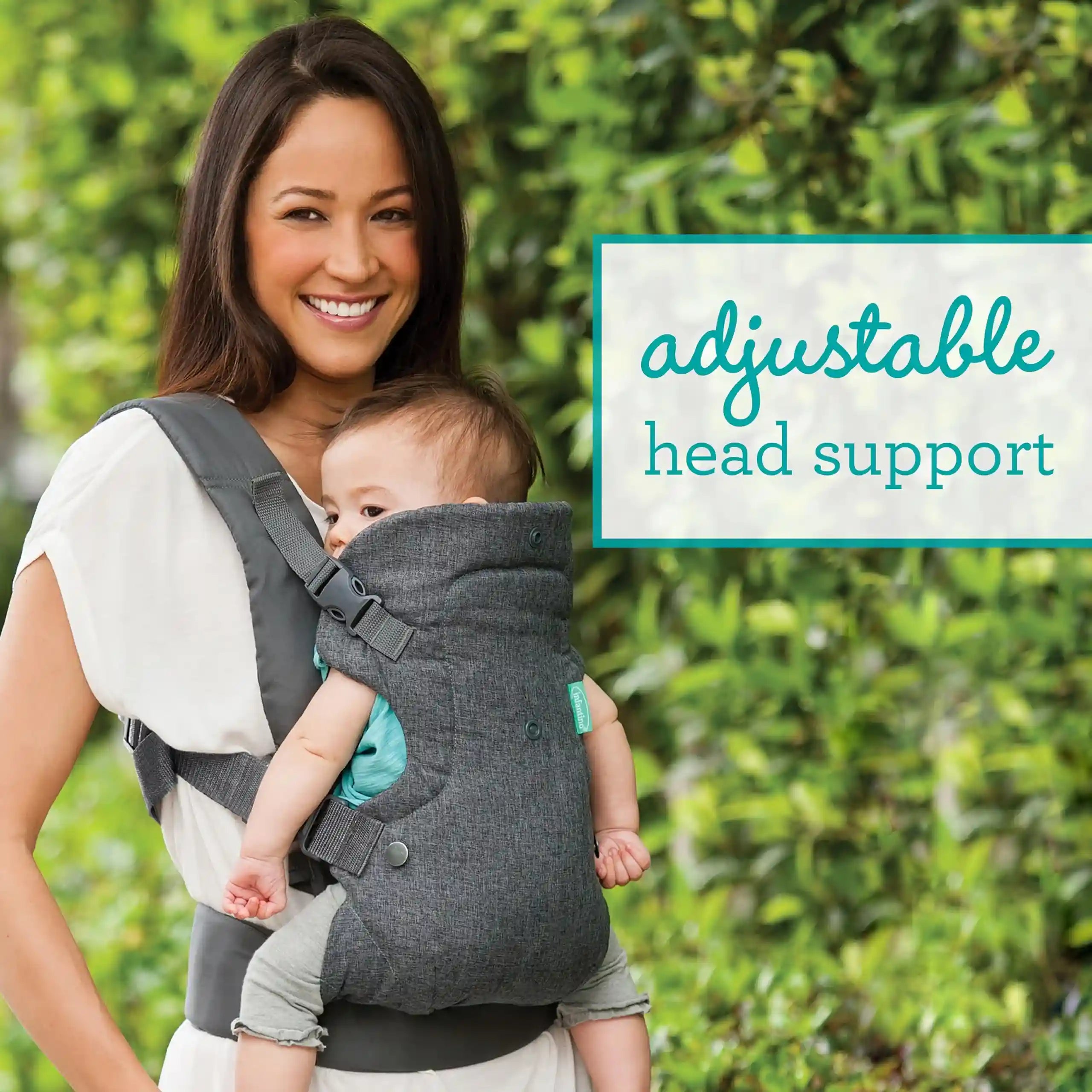 Infantino 4-in-1 Baby Carrier - Ergonomic, Convertible, Face-in and Face-Out Front and Back Baby Carrier for Newborn to Toddler 3,6-14,5kg, Grey – Safqqa Egypt