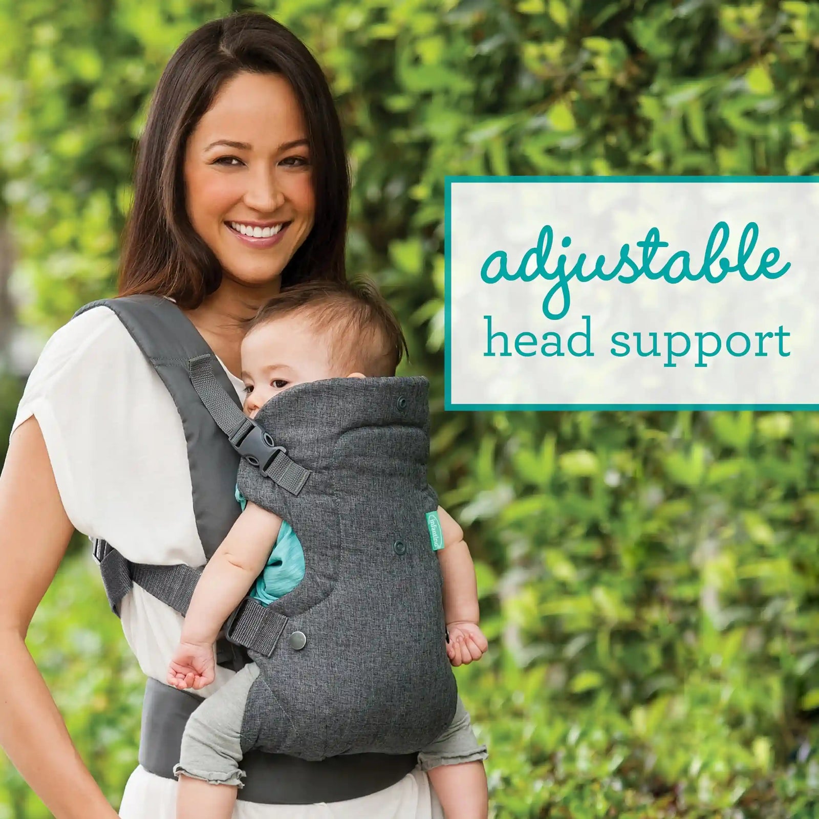 Infantino 4-in-1 Baby Carrier - Ergonomic, Convertible, Face-in and Face-Out Front and Back Baby Carrier for Newborn to Toddler 3,6-14,5kg, Grey