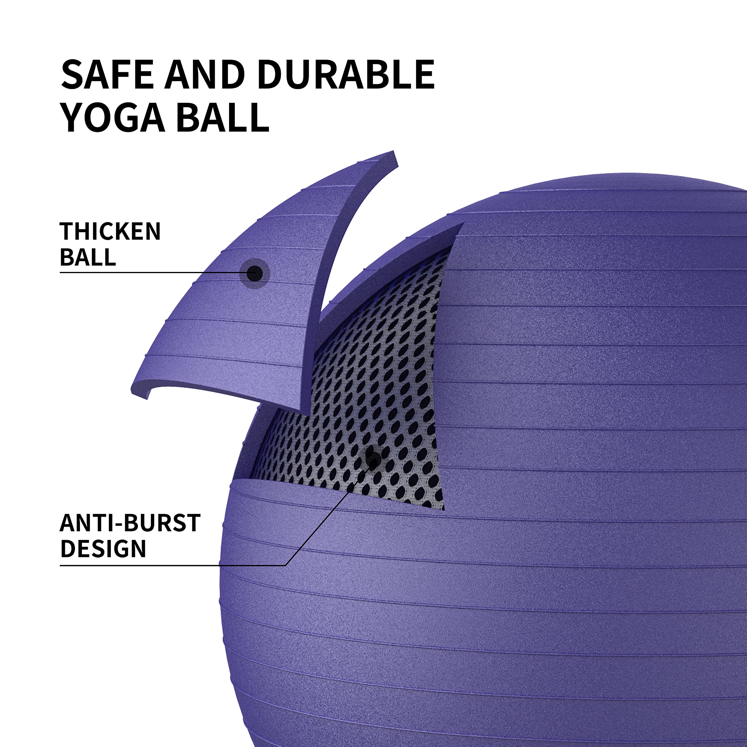 PROIRON Exercise Ball, Yoga, Birth, Pregnancy and Gym Training Ball, Supports 500 kg – Safqqa Egypt