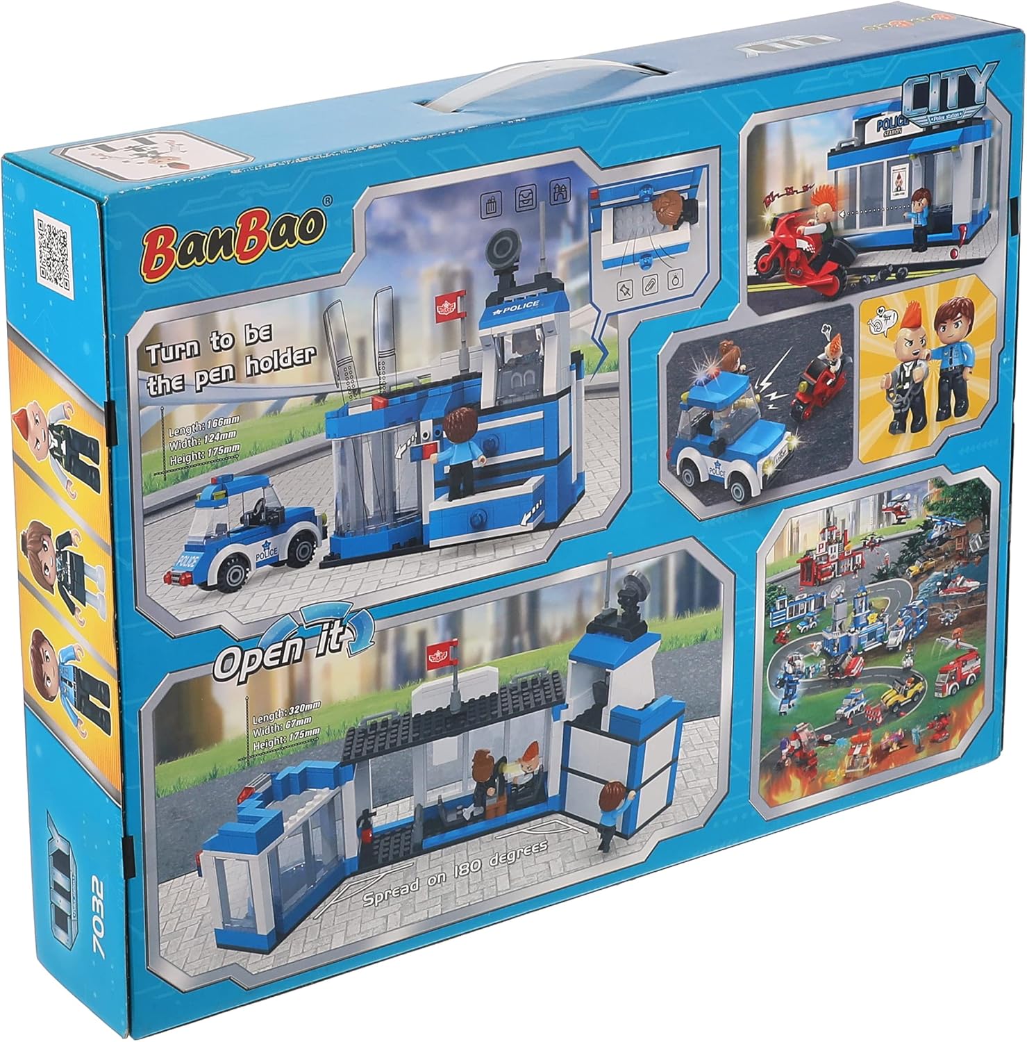 BanBao Police Station Building Set for Kids - 328 Pieces