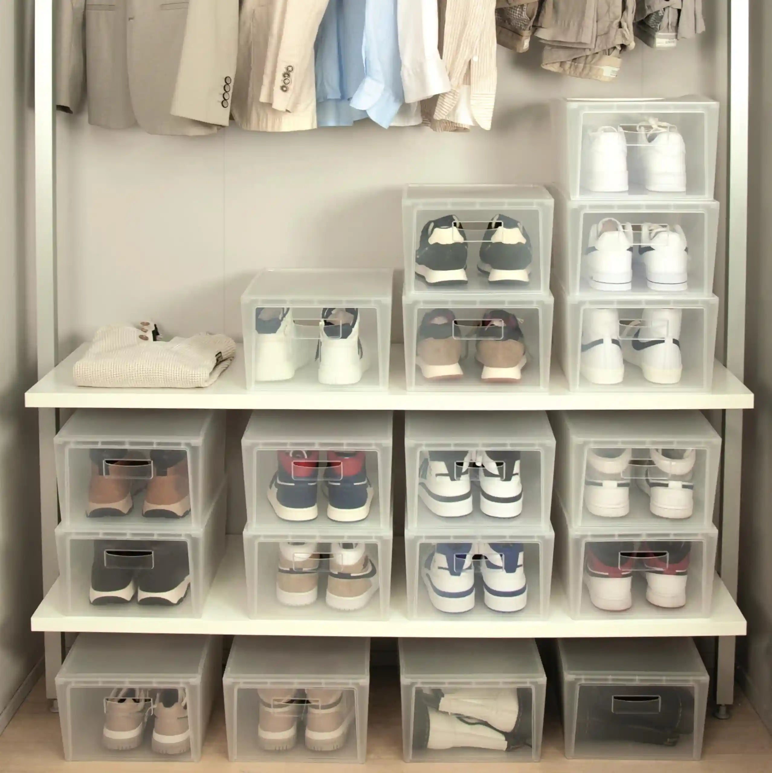 طقم من ٢ منظم أحذية من سنيبس يوفر طريقة عملية وأنيقة لترتيب الأحذية. مصنوع في إيطاليا بجودة عالية – Safqqa Egypt