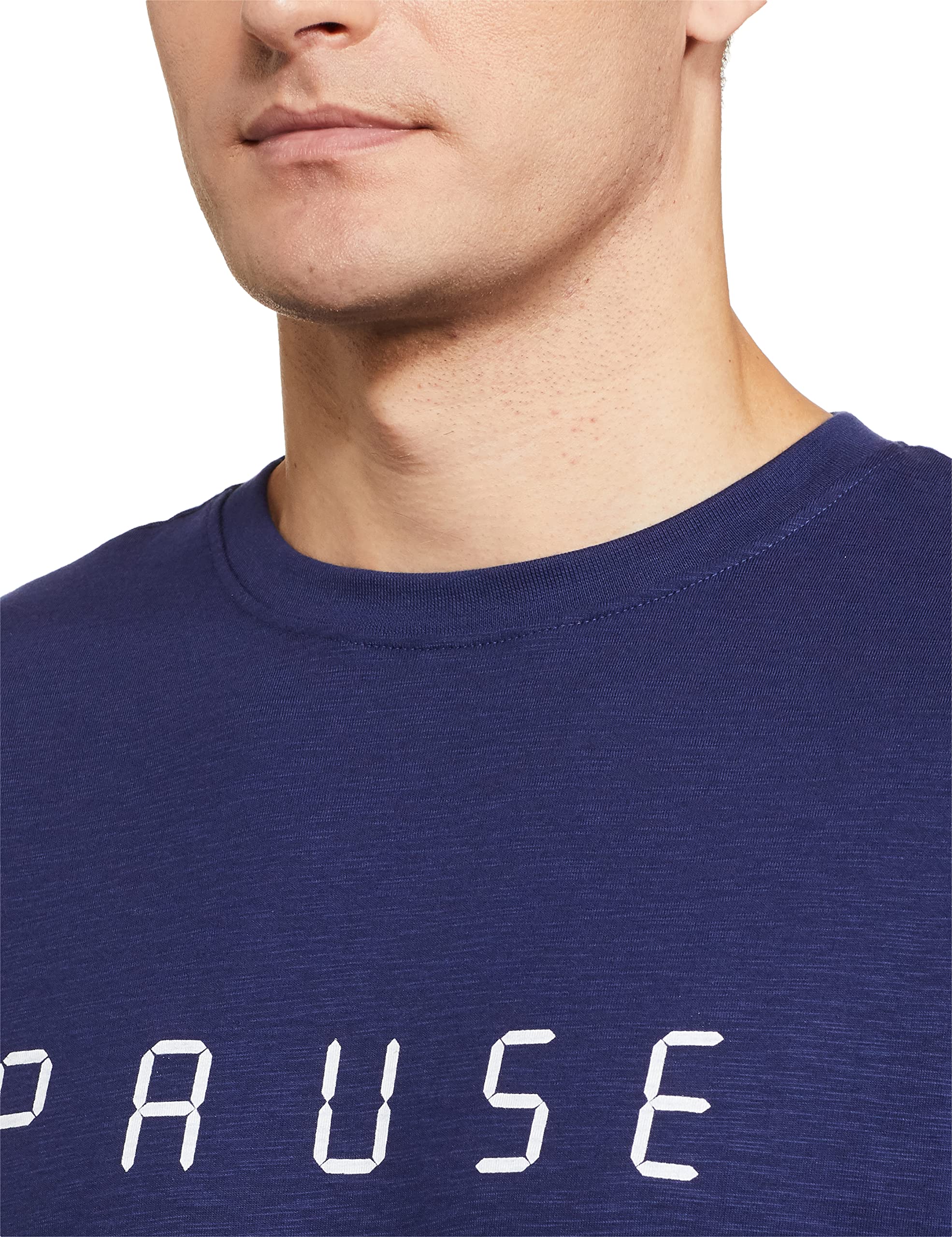 تيشيرت رجالي نصف كم من القطن بقصّة عادية من سيمبول