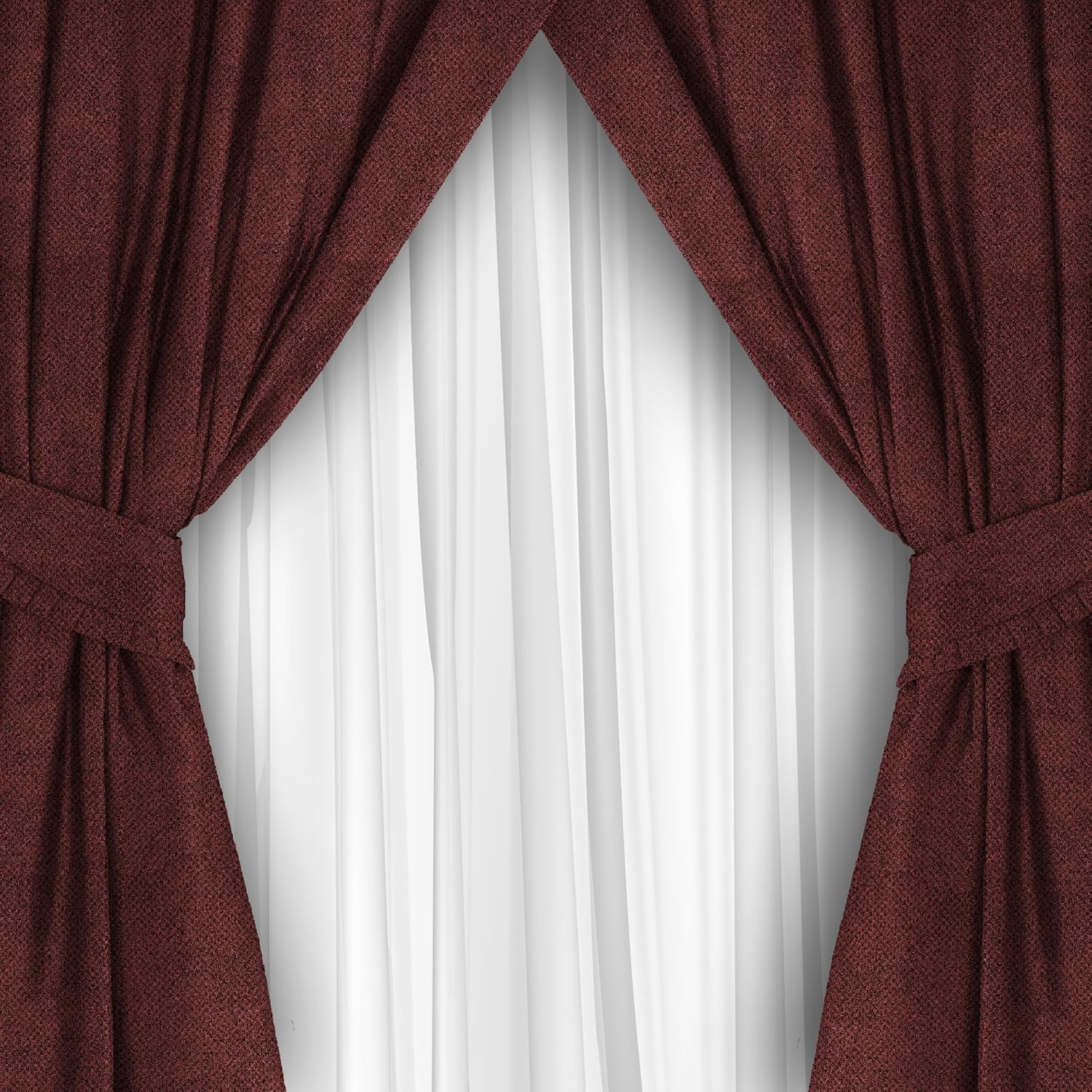 Naguib Selim 2 Piece Curtains for Living Room Bedroom Multi Color