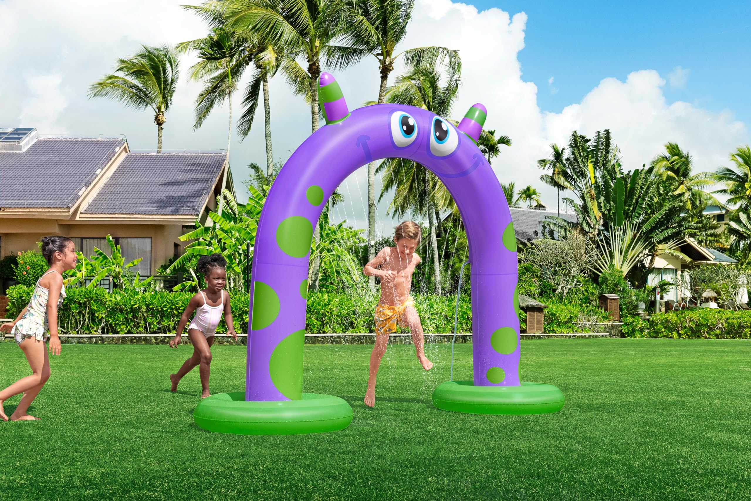 Bestway Jumbo Sprinkler 8' x 33" x 6'6" (2.44m x 84cm x 1.98m) Outdoor Water Spray Play Toy