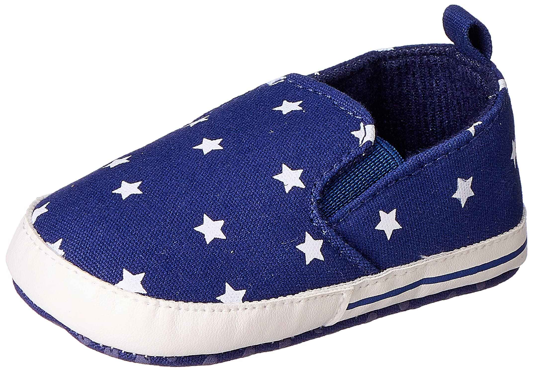 Boys Pull-Tab Elastic-Insert Star-Pattern Low-Top Slip-on Shoes - Safqqa Egypt