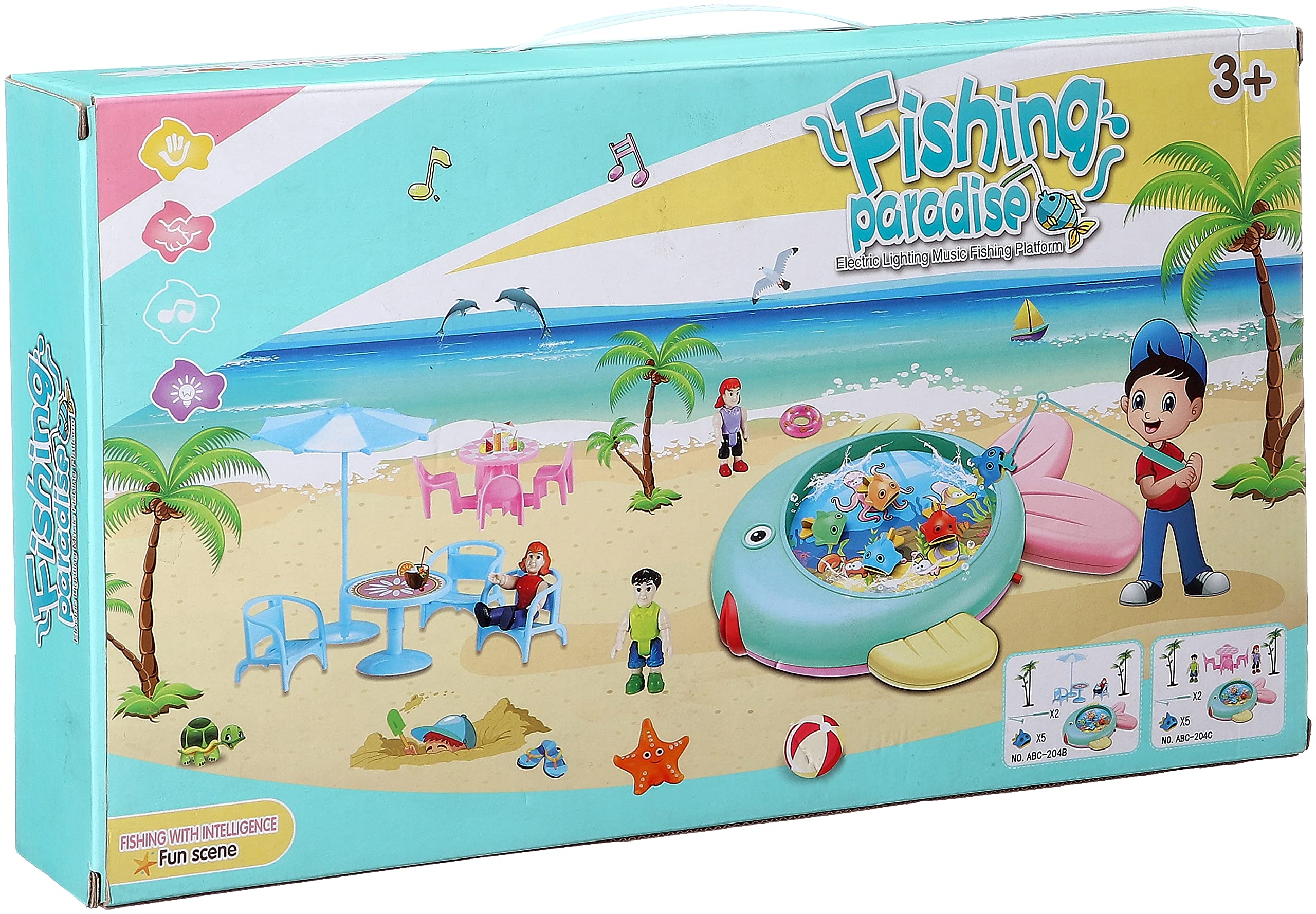 Fishing game with fish shaped