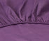 NICE HOME Fitting Bed Sheet Set - 2 Pillow Cases and 1 Bed Sheet - Size 100x200cm Dark Purple