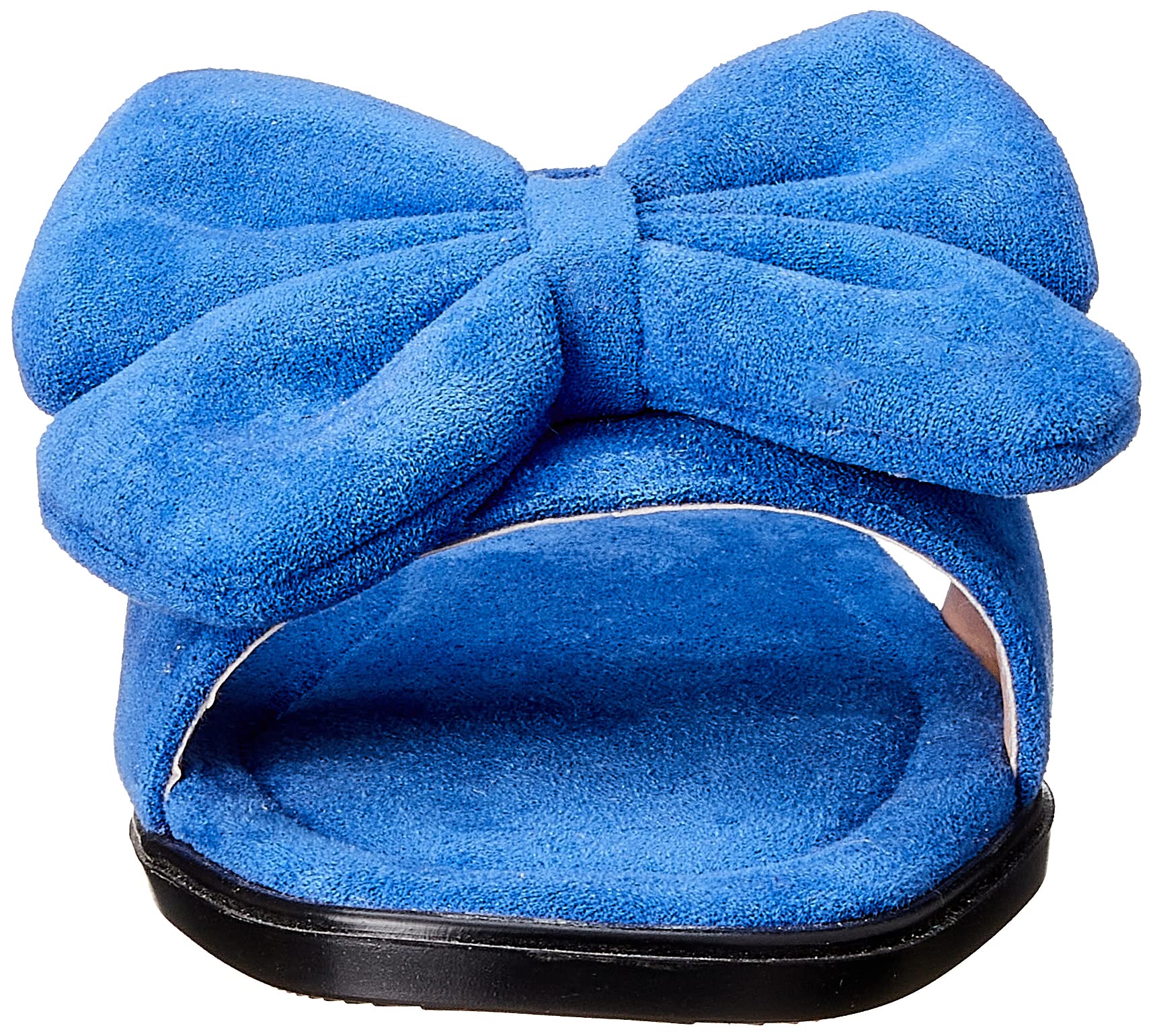 Grinta Faux-Suede Ribbon-Detail Flat Slide Slippers for Women