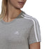 Adidas Women's 3-Stripes T-Shirt (Short Sleeve) - Medium Grey Heather, Model GL0785