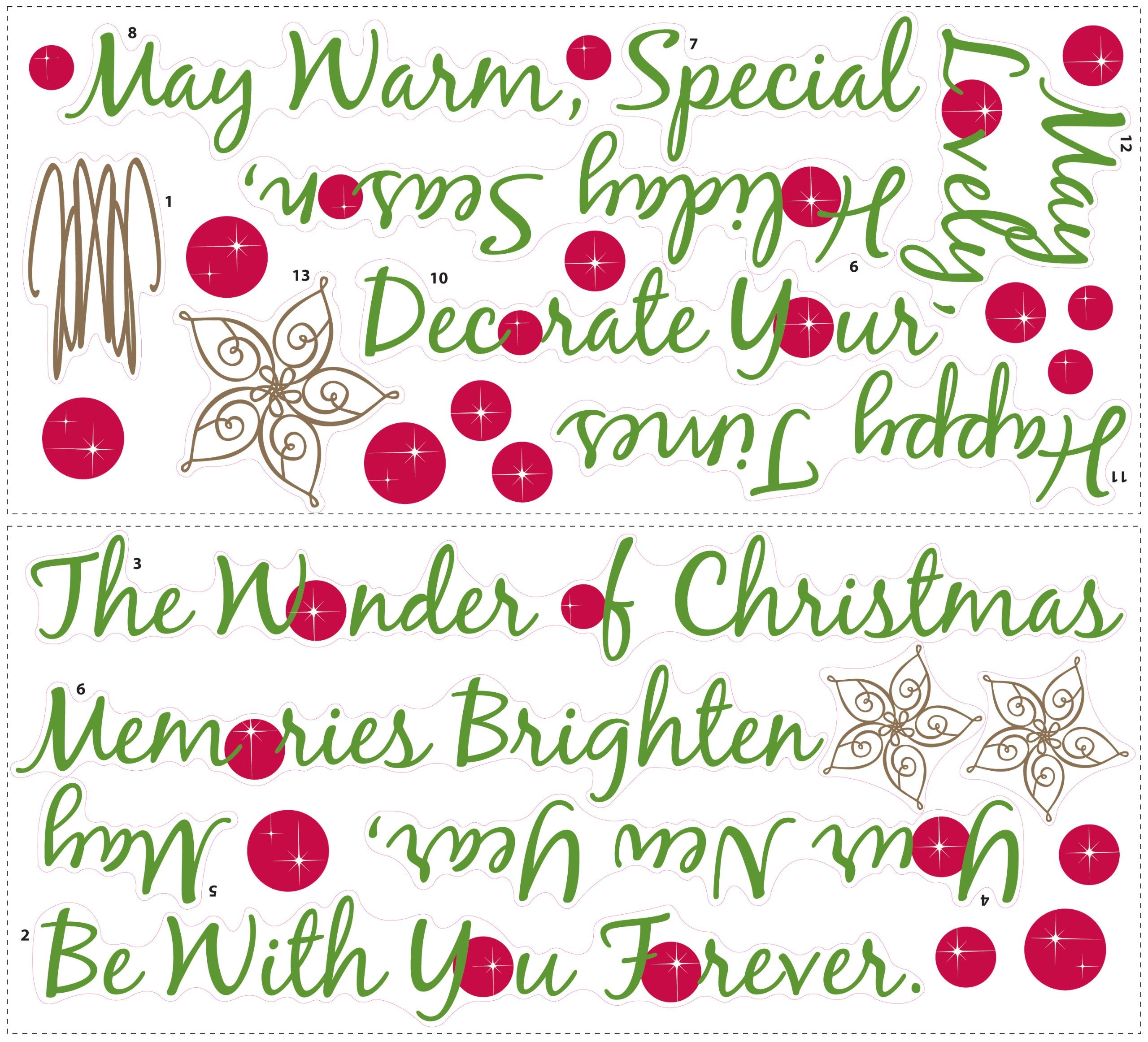 ملصق حائط كبير من روم ميتس على شكل شجرة عيد الميلاد مع اقتباس احتفالي، يضيف لمسة مرحة وزخرفية لأي منزل خلال موسم الأعياد. سهل التركيب والإزالة دون التسبب في أي ضرر للجدران