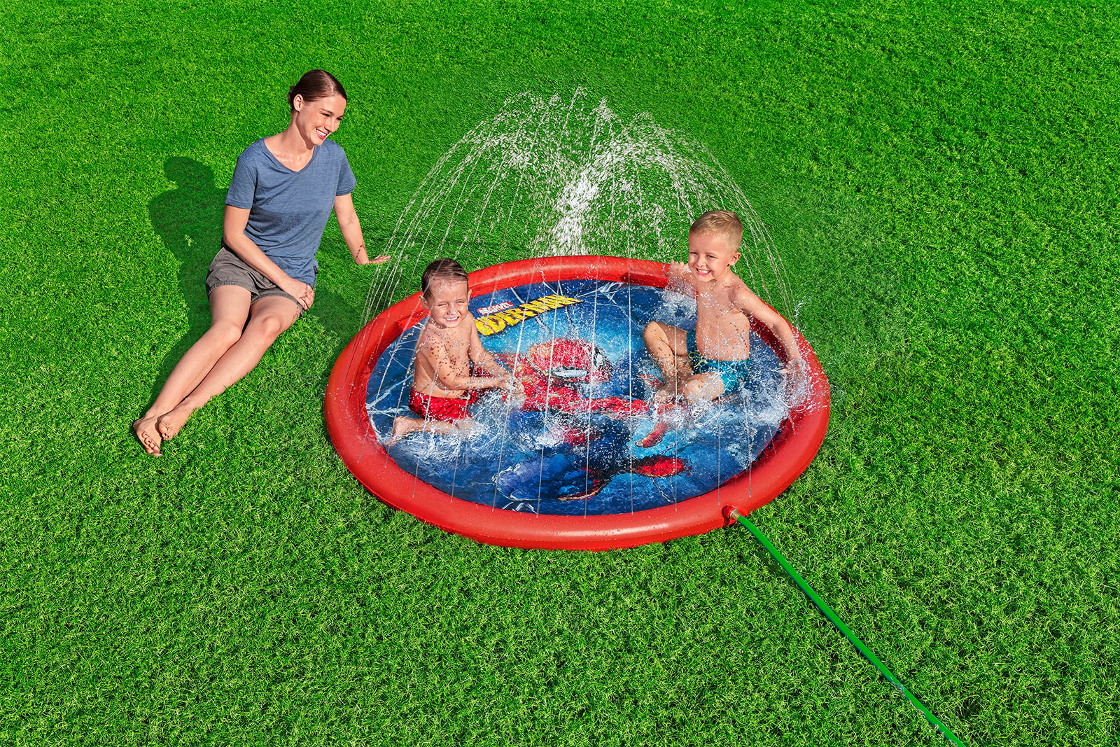Bestway Inflatable Rainbow Bouncer Made to withstand outdoor use