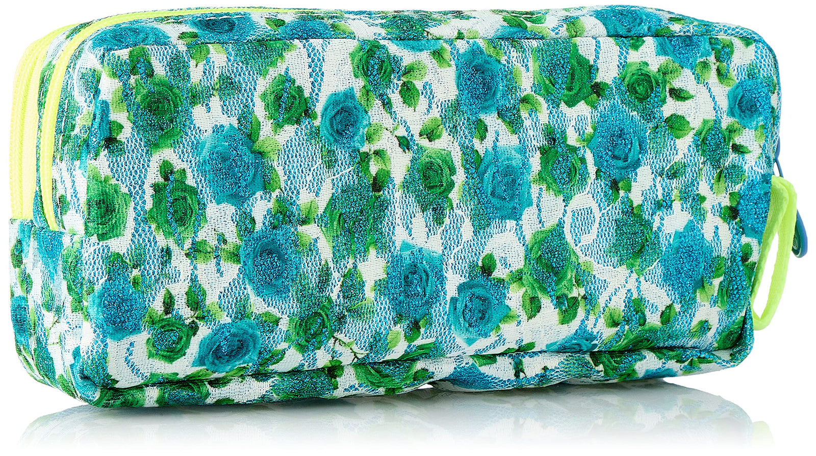 Floral Pattern Pencil Case with 2 Zippers