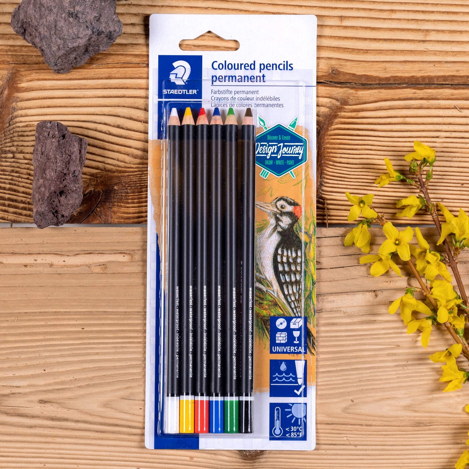 Staedtler Permanent Coloring Pencils - 6 Pieces