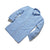 Mens Cotton Lightweight Long Sleeve Fit Button Down Collar Plaid Shirt-Baby Blue - Safqqa