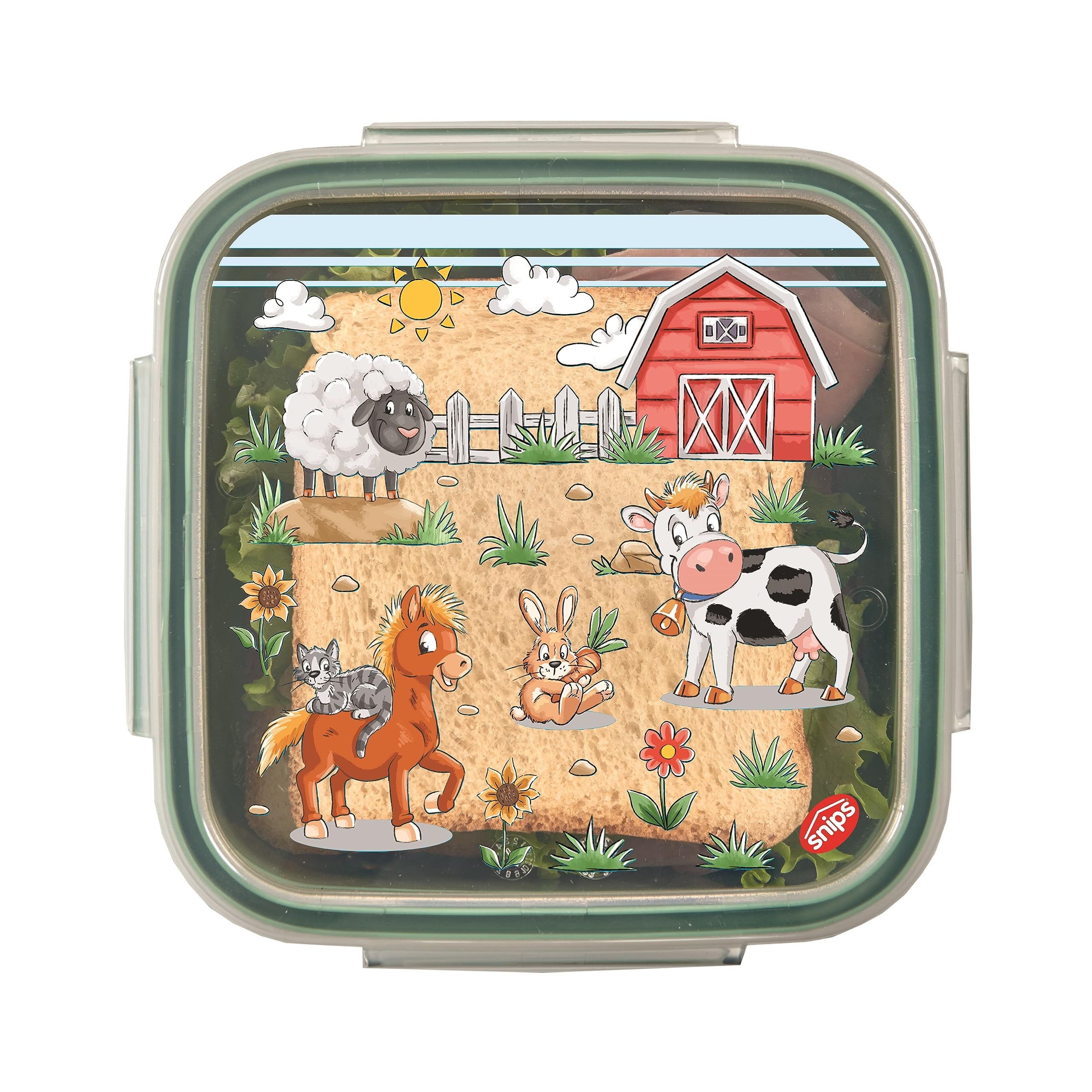 علبة غداء Snips Farm للأطفال – ممتعة، محكمة الإغلاق وخالية من BPA!