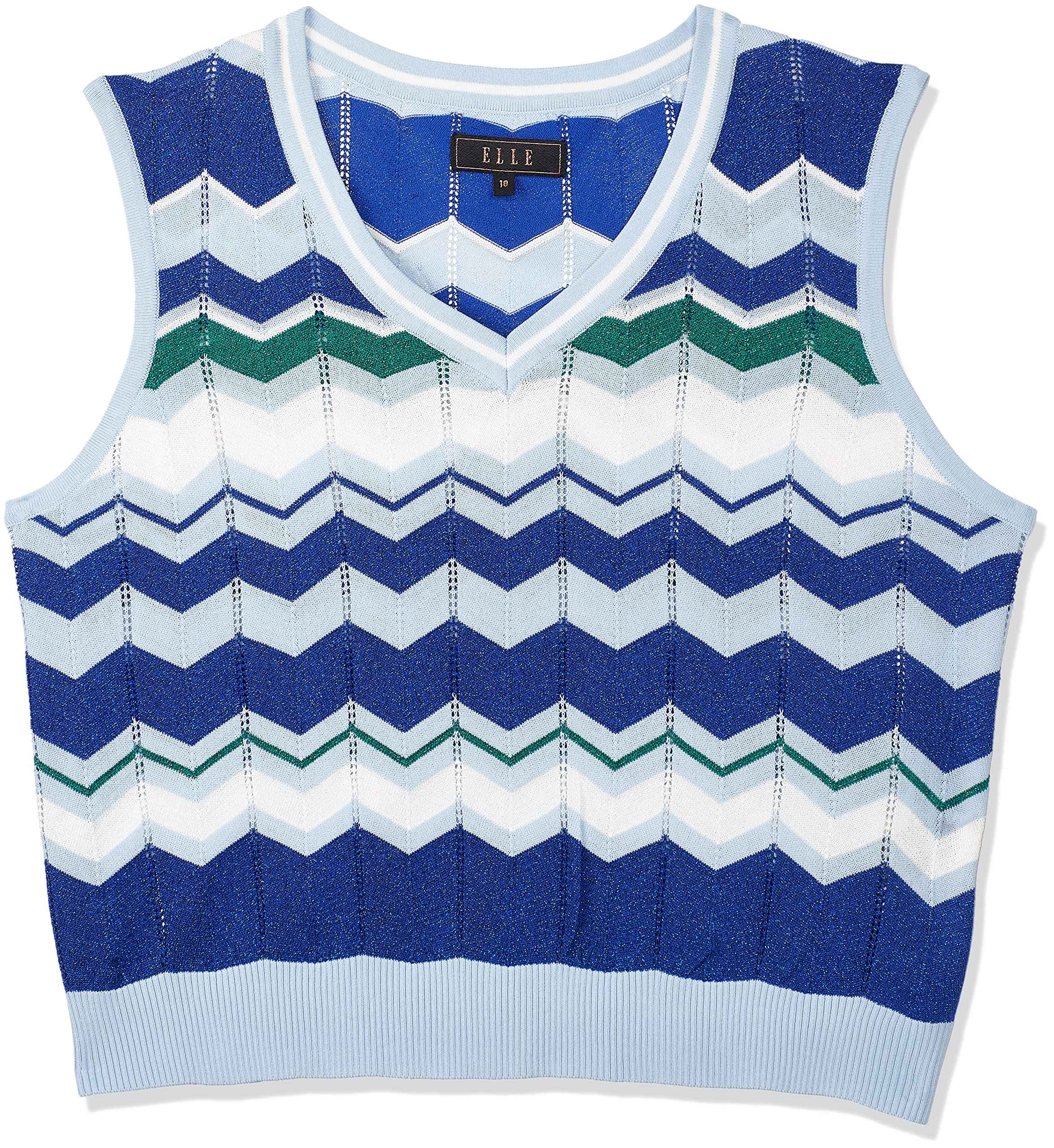 Elle Womens Blouses SLeeveless V-Neck Patterned Top for Women - Safqqa Egypt