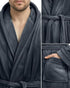 NY Threads Men’s Hooded Bathrobe – Soft and Comfortable Everyday Robe