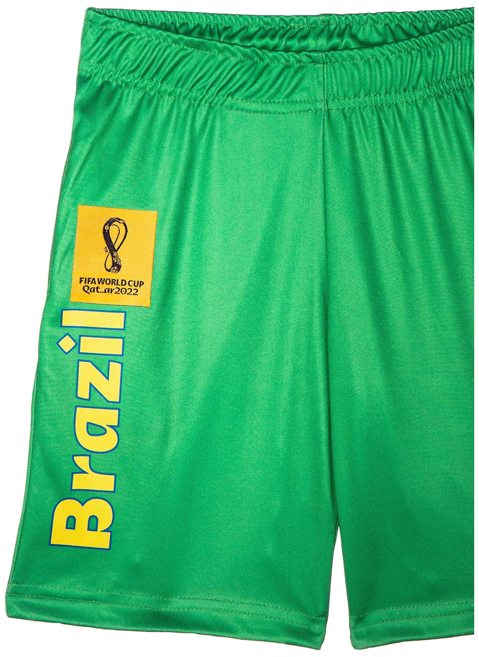 FIFA World Cup Qatar 2022 BRAZIL BOY'S SHORTS - GREEN - Safqqa Egypt