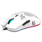 Ajazz AJ390R Gaming Mouse - RGB 67g Lightweight Ergonomic - Backlit Honeycomb Shell Design Mice ( White)