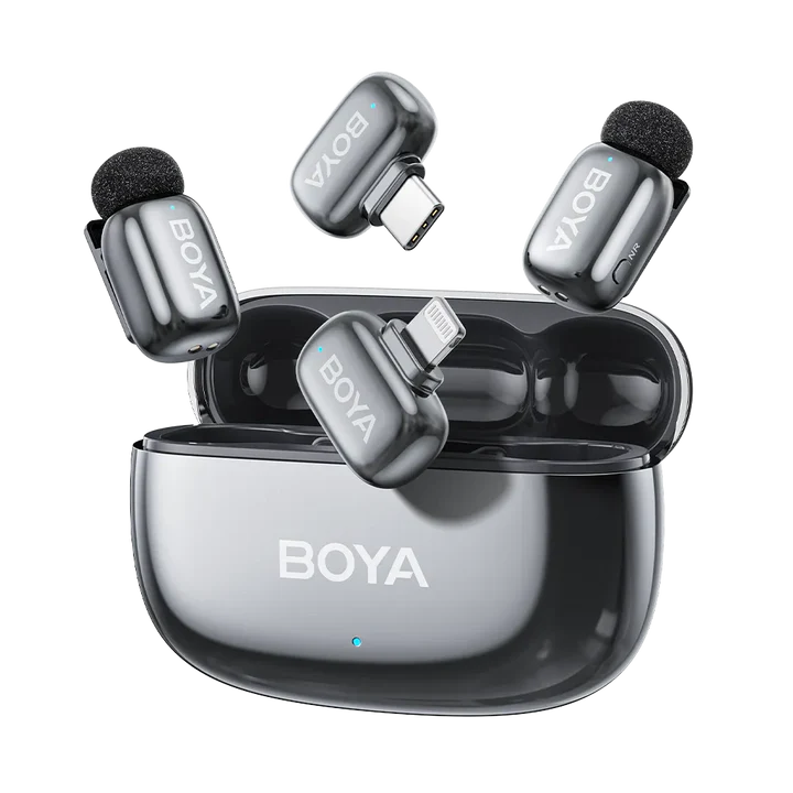 ميكروفون Boyamini لاسلكي للموبايل USB-C | 2 ميكروفون + عزل ضوضاء