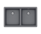 BROOKLYN N-200 Kitchen Sink – Double Bowl | 80 cm Cabinet | Topmount/Undermount Installation