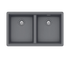 BROOKLYN N-200 Kitchen Sink – Double Bowl | 80 cm Cabinet | Topmount/Undermount Installation
