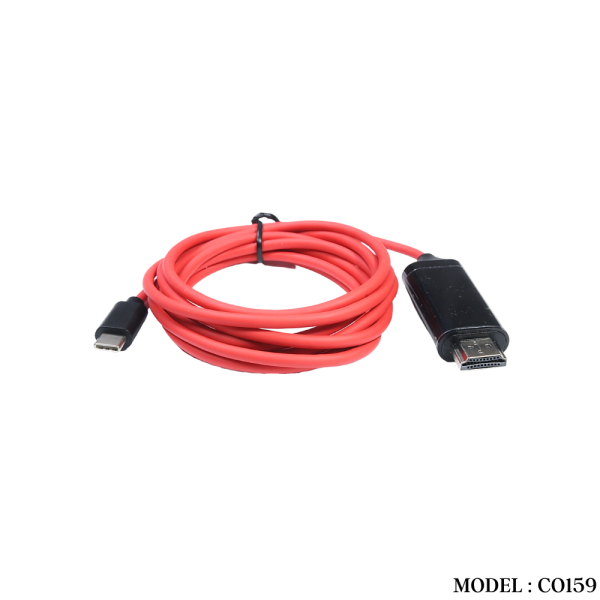 كابل جنريك CO159 USB 3.1 نوع C إلى HDMI بطول ٢ متر يوفر حلًا موثوقًا لتوصيل الأجهزة المزودة بمنفذ USB-C بشاشات HDMI. يتيح طول الكابل استخدام مرن للأجهزة مع نقل فيديو وصوت عالي الجودة