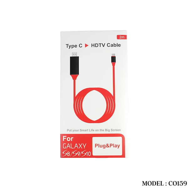 كابل جنريك CO159 USB 3.1 نوع C إلى HDMI بطول ٢ متر يوفر حلًا موثوقًا لتوصيل الأجهزة المزودة بمنفذ USB-C بشاشات HDMI. يتيح طول الكابل استخدام مرن للأجهزة مع نقل فيديو وصوت عالي الجودة