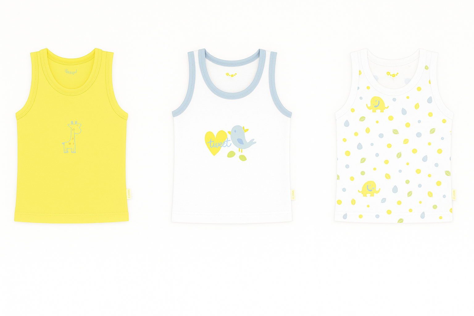 Baby Unisex Undershirts Pack OF 3 F01