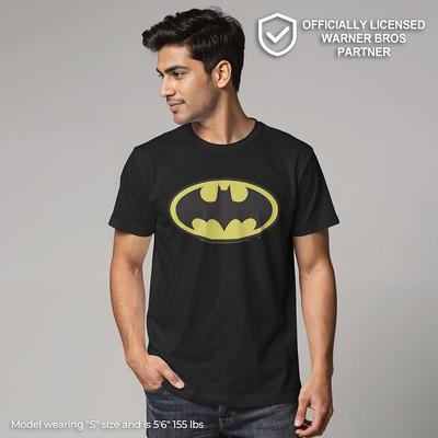 تيشيرت رجالي دي سي كوميكس باتمان بشعار أساسي – قطن أسود كاجوال
