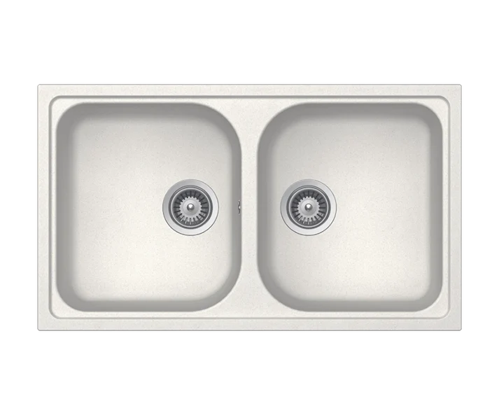 FORMHAUS N-200 Kitchen Sink – Double Bowl | 90 cm Cabinet | Topmount/Undermount Installation