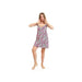 Kady Women Spaghetti Strap Zebra Print Short Nightgown with Robe