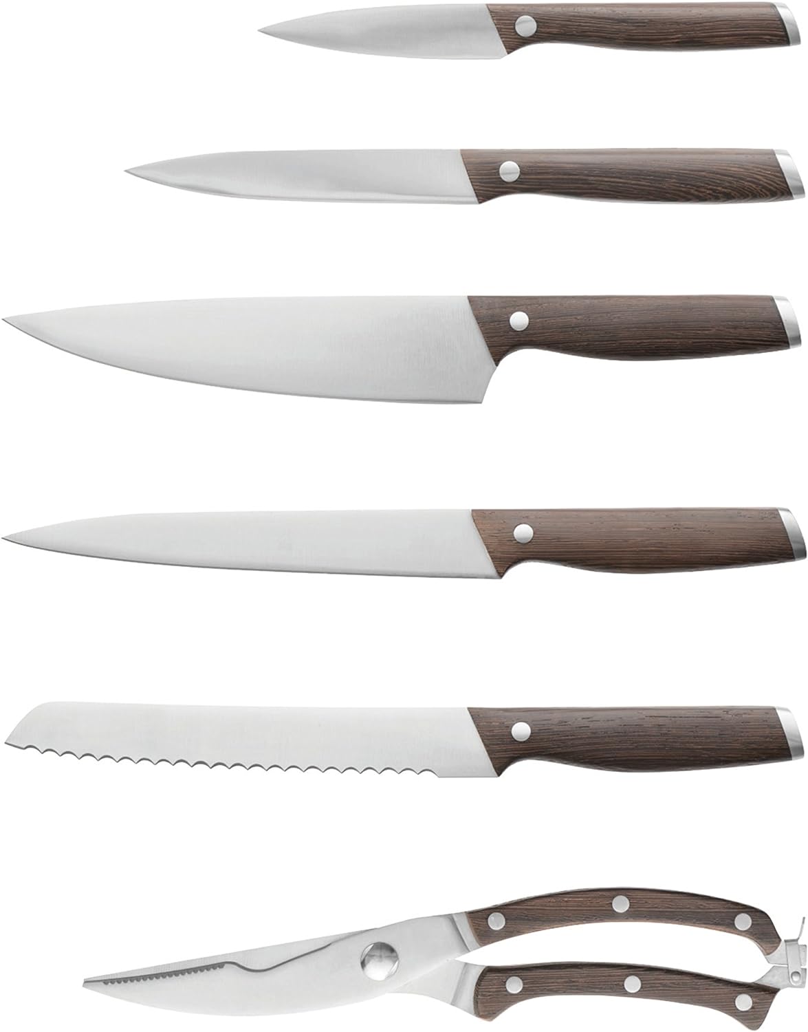 BergHOFF 7 pcs Knife Set with Dark Wooden Stand - Safqqa Egypt