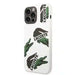 Lacoste HC Liquid Silicone & Microfiber Allover Pattern Case For iPhone 14 Pro Max - White [ LCHCP14XSOW ] - Safqqa