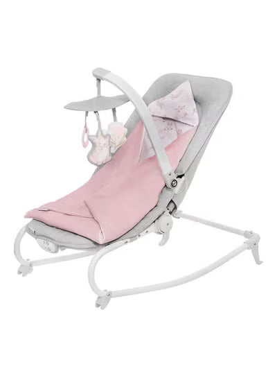 Baby Bouncer Felio With Accessories And Removable Toy Bar-Rose