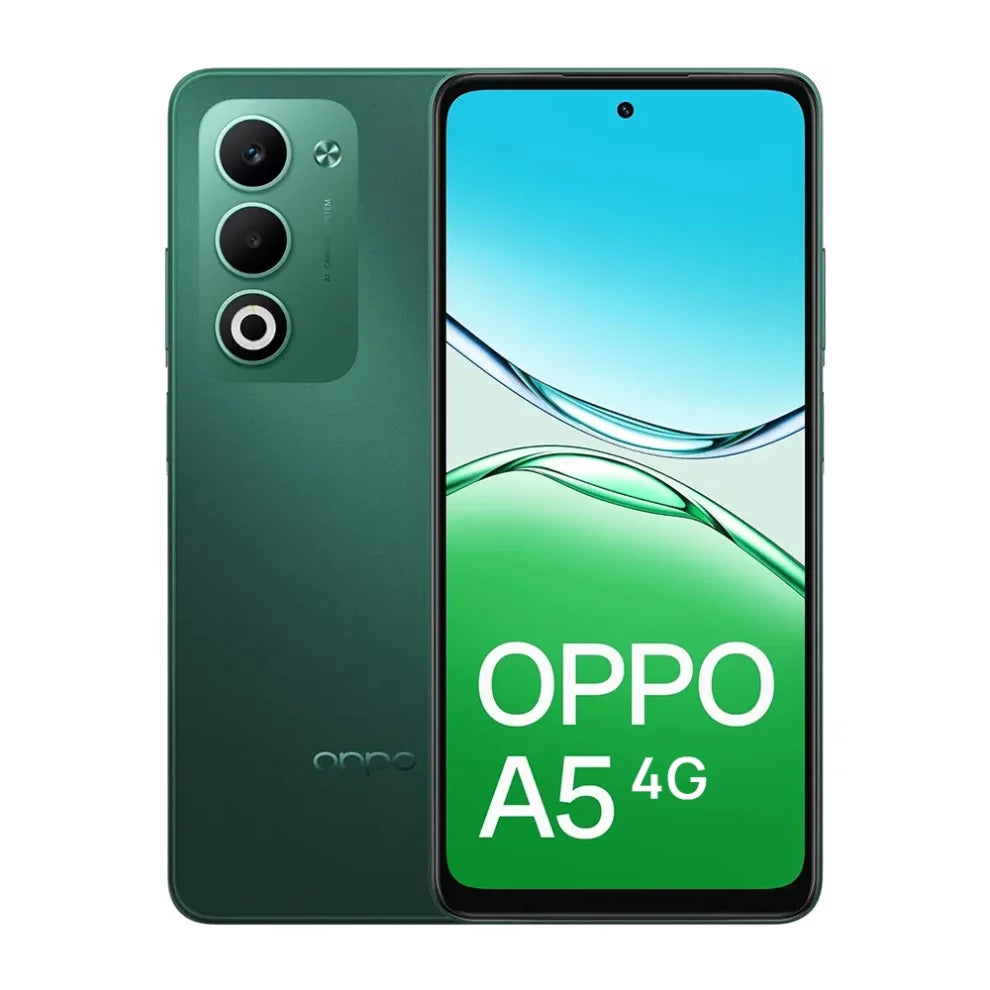  أوبو A5 بشريحتي اتصال – 128 جيجابايت، 6 جيجابايت رام، يدعم 4G – بدون ضرائب ✅ يشمل ضمان رسمي