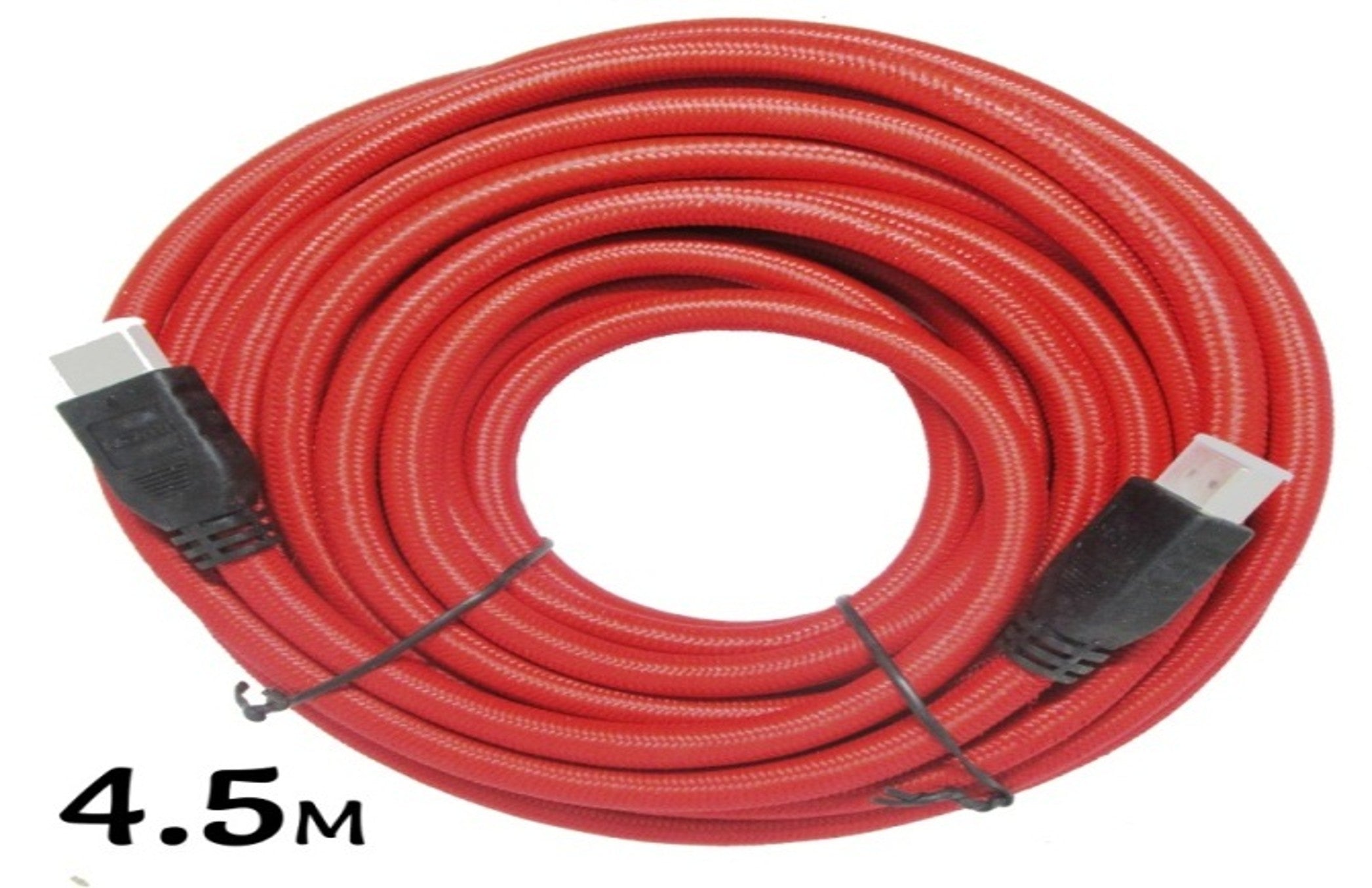 كابل كينديكس HDMI v2.0 بطرفين ذكر مطلي بالذهب بدقة 4K بطول 3 متر – لون أحمر