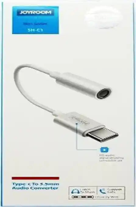 محول صوت Joyroom KX 3561 من تايب-C إلى 3.5 ملم بجودة عالية – أسود